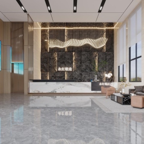 现代公司大堂3D模型下载